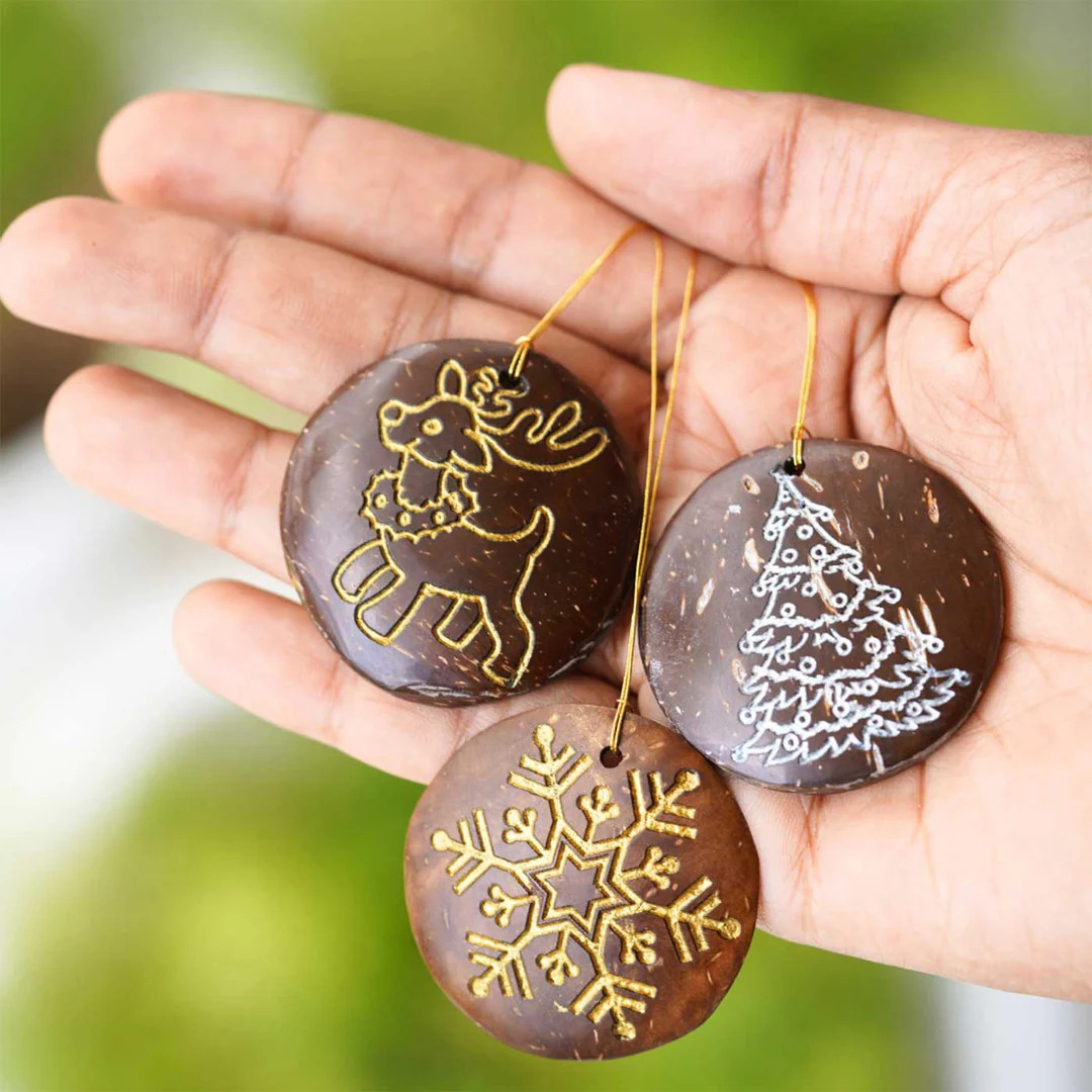 coconut shell keychain